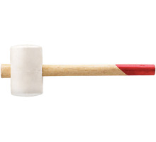 Киянка резиновая белая деревянная ручка 50 мм