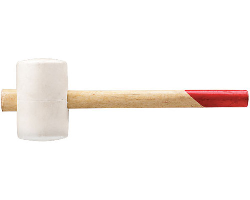 Киянка резиновая белая деревянная ручка 50 мм