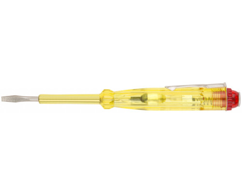 Отвертка индикаторная, желтая ручка 100 - 500 В, 140 мм