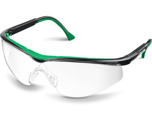 Очки защитные прозрачные, стекло-моноблок с покрытием устойчивым к истиранию и запотеванию Kraftool Basic