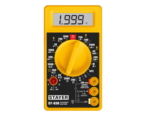 Мультиметр цифровой STAYER DT-838
