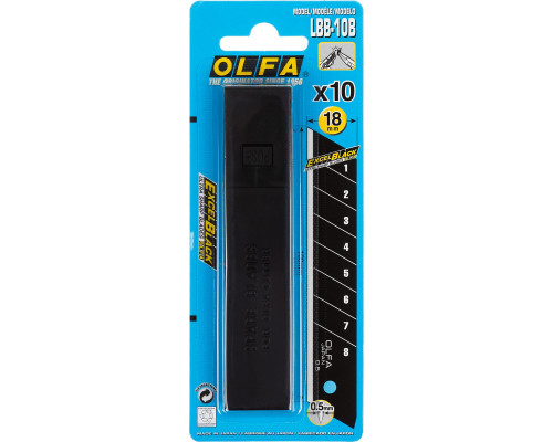 Лезвие для ножа 18 мм OLFA Excel Black (10шт)