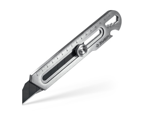 Нож технический 25 мм цельнометал с винтов фикс ЗУБР Терминатор