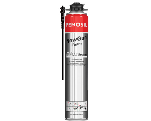 Пена проф. всесезонная PENOSIL NewGun Foam + адаптер, (от -10 до +30) 750мл Пена проф. всесезонная PENOSIL NewGun Foam + адаптер, (от -10 до +30) 750мл