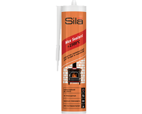 Герметик высокотемпературный для печей Sila PRO Max Sealant,1500, 280мл