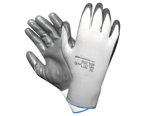 Перчатки нейлоновые с нитриловым покрытием 