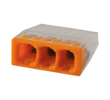 Клемма с пастой 2273-233 3-х пров.(1,0-2,5кв.мм), 380В, 24А, IP30 (5шт)